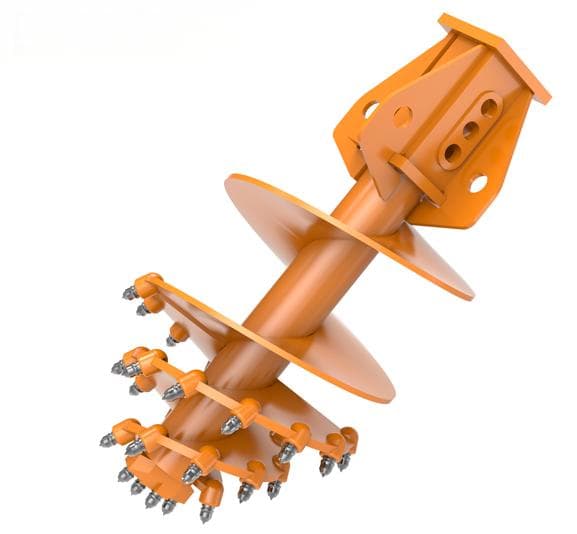 Double-Cone Single-Flight Auger